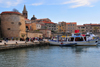 Alghero / L'Alguer, Sassari province, Sardinia / Sardegna / Sardigna: Terra della Maddalena / Torre di Garibaldi and the old port - Porto Antico - photo by M.Torres