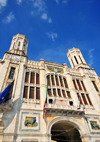 Cagliari, Sardinia / Sardegna / Sardigna: City Hall / Palazzo Civico Ottone Bacaredda, designed by Annibale Rigotti and Crescentino Caselli - Via Roma - Piazza Matteotti - Municipio cagliaritano - quartiere Stampace - photo by M.Torres