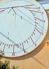 Oristano / Aristanis, Oristano province, Sardinia / Sardegna / Sardigna: sundial on the wall of the City Hall - Piazza Eleonora d'Arborea - Palazzo Comunale - Meridiana - photo by M.Torres