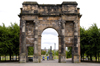 Scotland - Glasgow - Gates to Glasgow Green, a very large park in city center bordering on the Clyde River - photo by C.McEachern