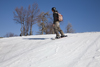 Slovenia - Snowboarder on Vogel mountain in Bohinj - hill top - photo by I.Middleton