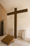 Reconstruction of chapel inside Predjama Castle, Slovenia - photo by I.Middleton