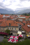 Slovenia - Kamnik / Stein in Oberkrain: red roofs and mountains - Kamnik Alps - photo by I.Middleton