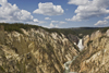 Yellowstone National Park, Wyoming, USA: Lower Yellowstone Falls - almost twice as high as Niagara - start of the Grand Canyon of the Yellowstone - photo by C.Lovell