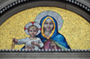 Washington, D.C., USA: mosaic with the Virgin and Jesus - Holy Rosary Church - Italian Catholic Church - architect Aristide Leonori - corner of 3rd and F Streets, Northwest  - photo by M.Torres