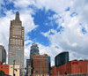 Kansas City, Missouri, USA: Kansas City skyline from Power and Light Entertainment District - Kansas City Power and Light Building on the left - photo by M.Torres