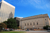 Cleveland, Ohio, USA: Cleveland Public Auditorium, built for the 1909 Industrial Exposition Italian Renaissance revival by architects Frederic H. Betz and J. Harold McDowell - on the left the 1960s Celebreeze Federal Building - Lakeside Avenue East - photo by M.Torres