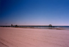 Long Beach, Mississippi, USA: beach and pier at dusk - low tide on the Gulf of Mexico - photo by M.Torres