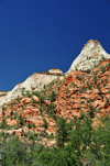 Zion National Park, Utah, USA: white and red sandstone - Zion-Mt. Carmel Highway - photo by M.Torres