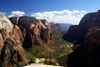 Zion National Park, Utah, USA: Zion Canyon, seen from the top of Angel's Landing - photo by A.Ferrari