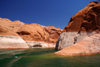 Lake Powell, Utah, USA: red rocks in the canyon of Rainbow Bridge National Monument - photo by A.Ferrari