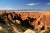 Arches National Park, Grand County, Utah, USA: the sandstone fins of Devil's Garden - breathtaking geology - horizon - photo by A.Ferrari