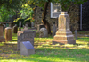 Wilmington, Delaware: ancient graves - Old Swedes Church Cemetery - Swedish Lutheran Church on the southeast corner of 7th and Church Streets - New Castle - Church Street Historic District - photo by M.Torres