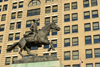 Wilmington, Delaware, USA: Rodney Square - statue of Caesar Rodney on horse - President of Delaware during the American Revolution - DuPont building in the background - photo by M.Torres