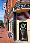 Portsmouth, New Hampshire, USA: American flag at the Rusty Hammer restaurant - State and Pleasant St. - New England - photo by M.Torres