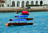 Stone Town, Zanzibar, Tanzania: 'Hakuna Matata' boat and Palace museum - Beit el-Saha - Forodhani, Mzingani road - photo by M.Torres