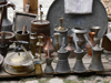 Kruje, Durres County, Albania: coffee pots - local market - photo by J.Kaman