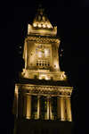 Boston, Massachusetts, USA: nocturnal view of the Custom House Tower - skyscraper in McKinley Square in the Financial District - photo by C.Lovell